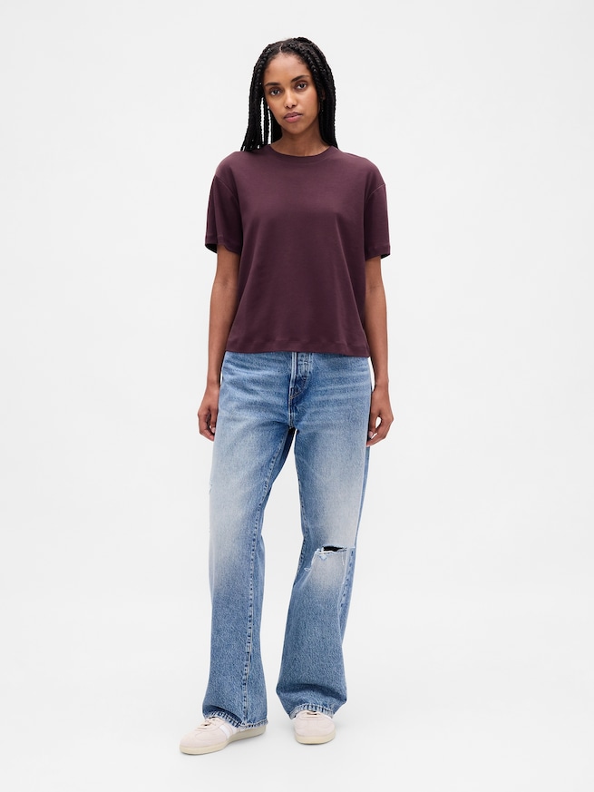 スーピマ® コットン リラックスTシャツ-1