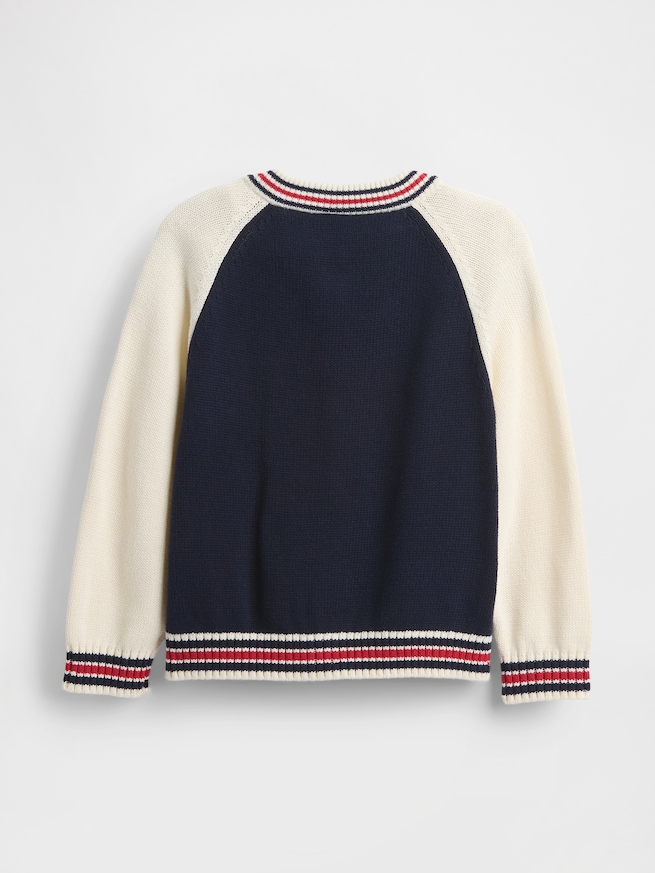 バーシティスタイル GAPロゴ セータージャケット (幼児・ベビー)-1