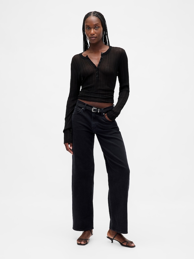 ローライズ '90s ルーズフィット デニム-0