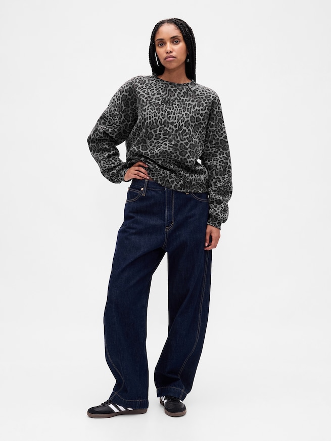 ヴィンテージソフト GAPロゴ ウェッジ スウェットシャツ-1