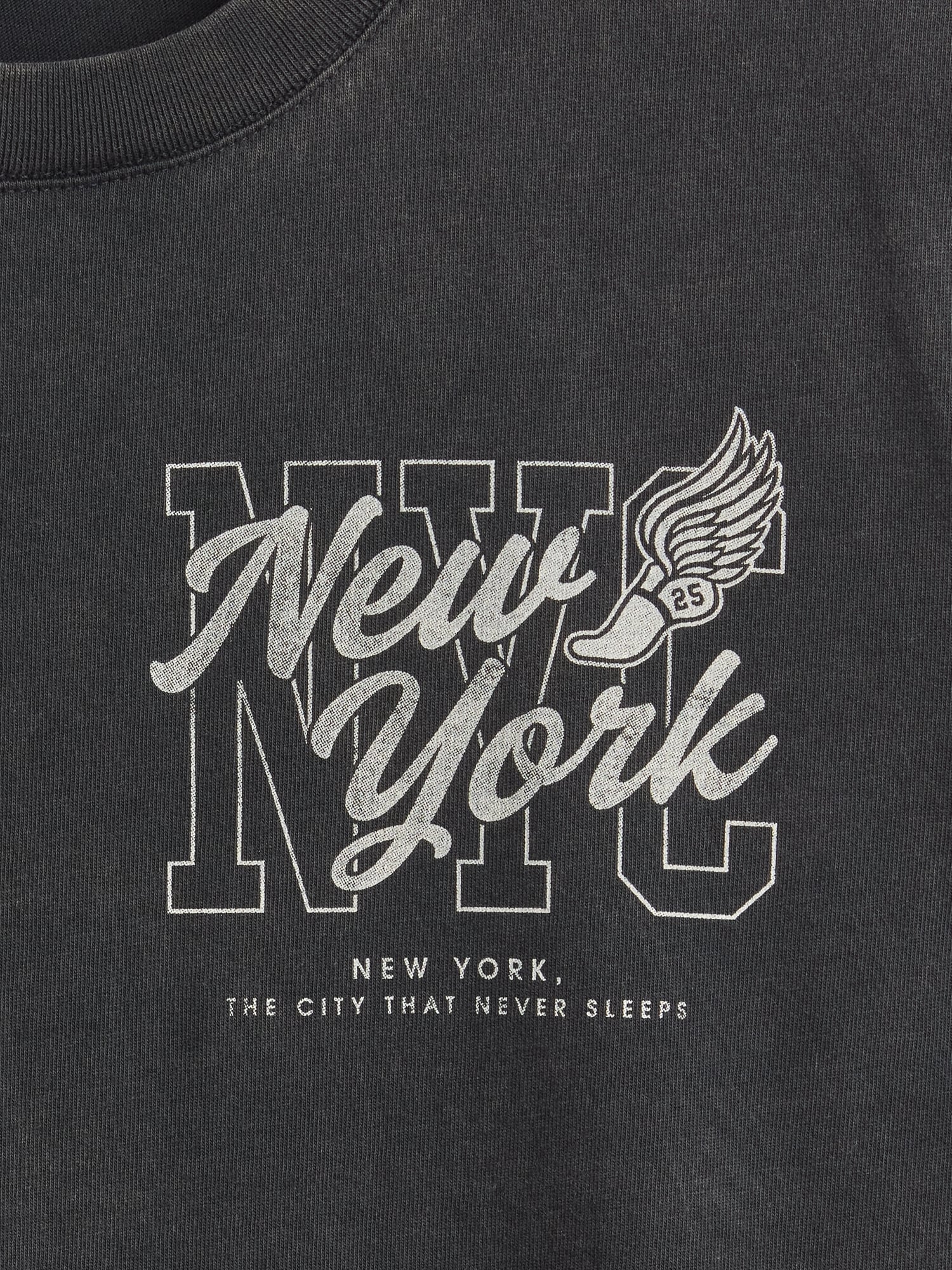 リラックスフィット NYC グラフィックTシャツ-3