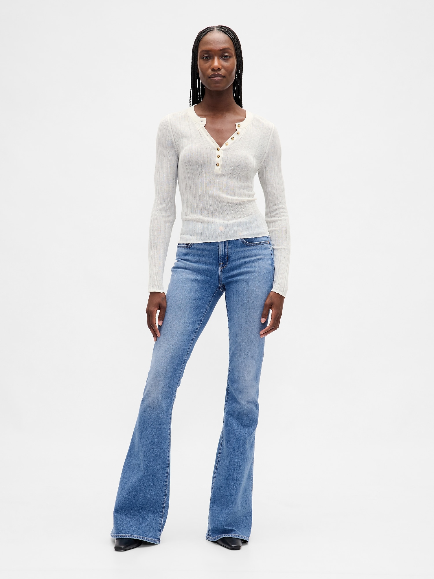 Low Rise Flare Jeans