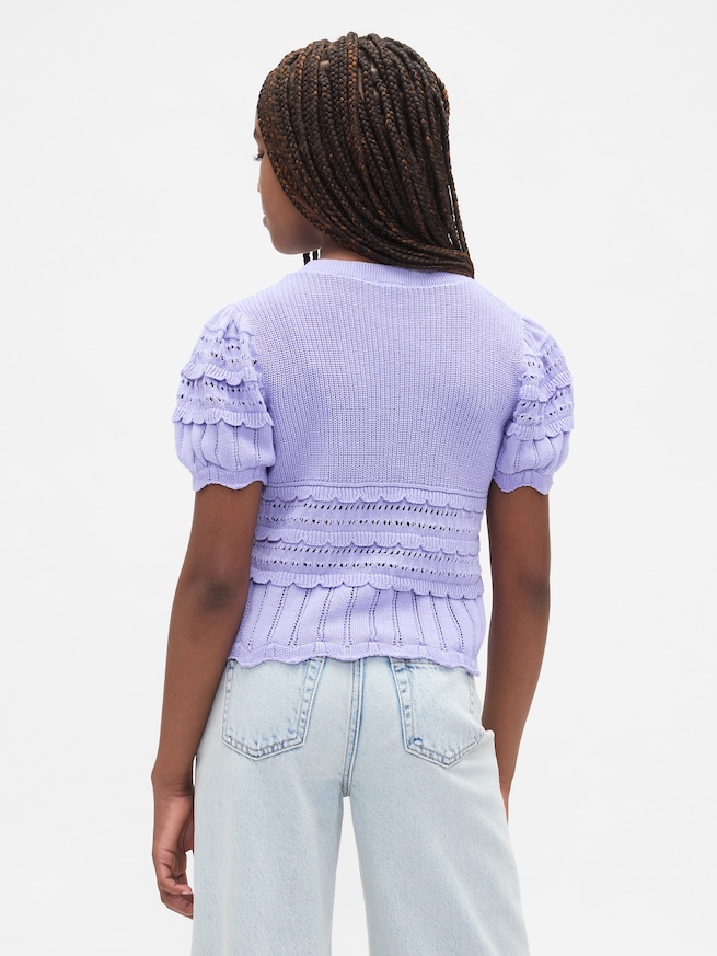 スカラップ ミックスステッチ セーター (キッズ)-2