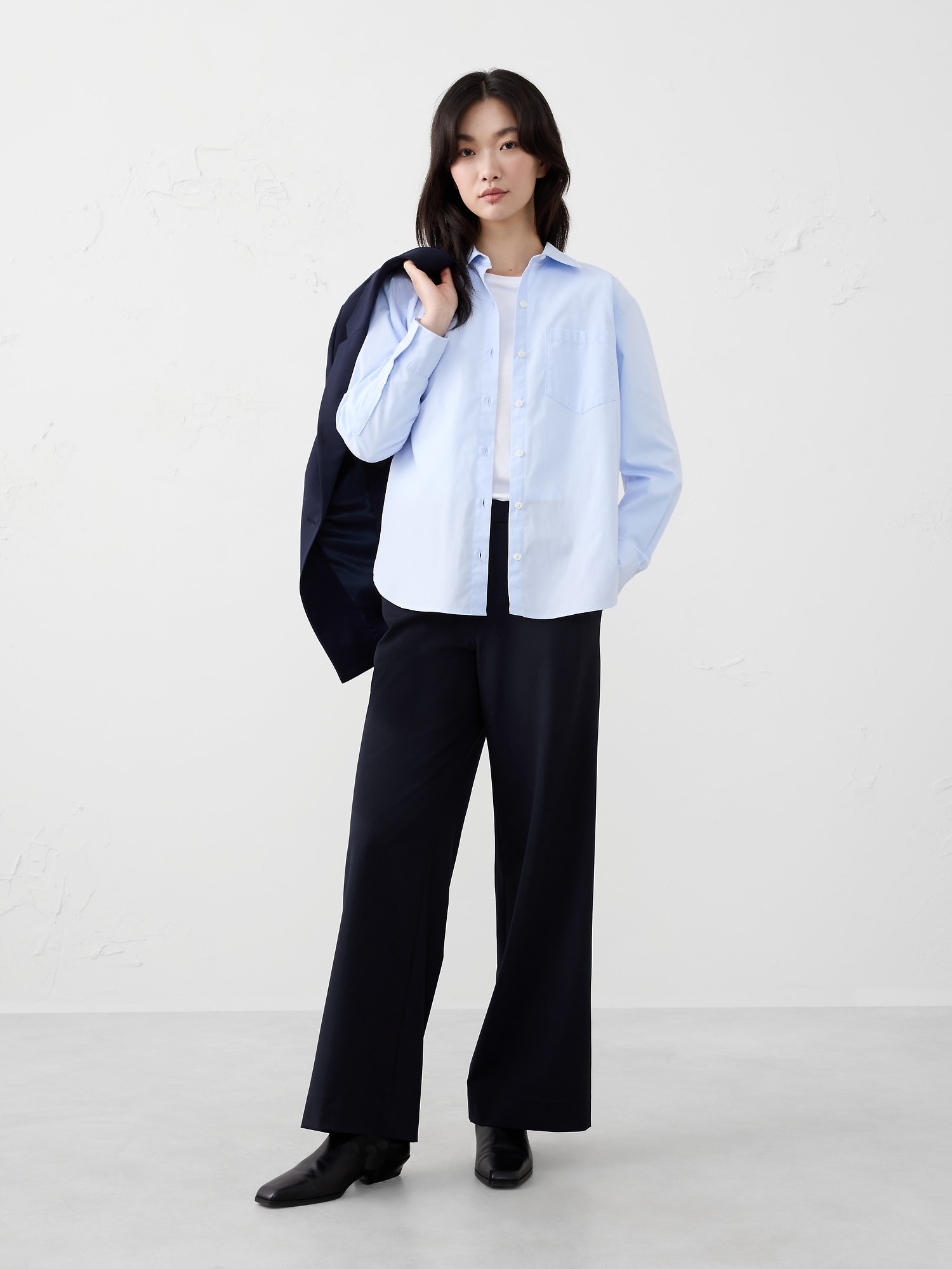 Wide-Leg High-Rise Sculpted Trouser