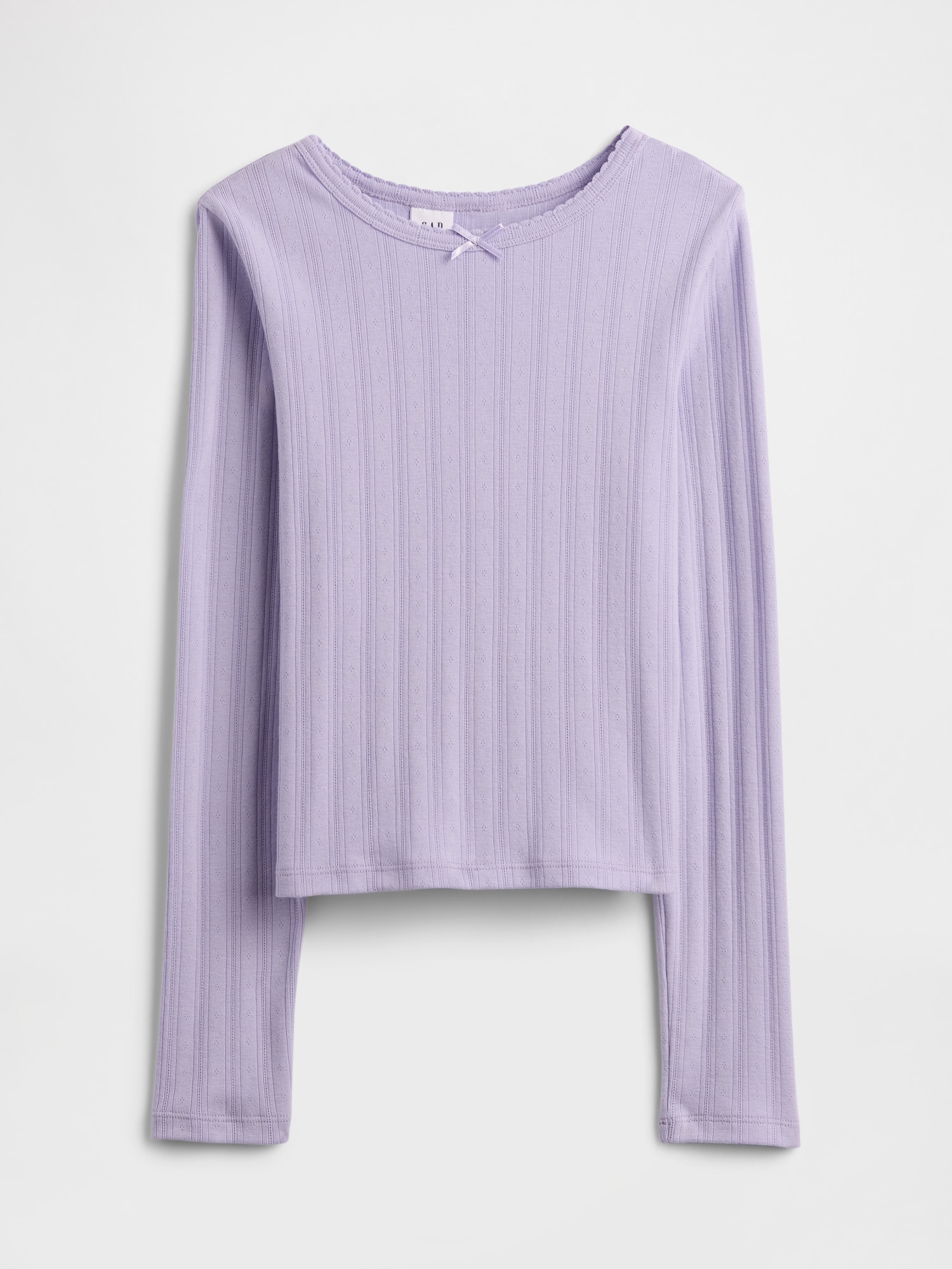 Kids Ribbed Pointelle T-Shirt