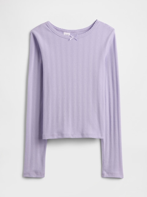 Kids Ribbed Pointelle T-Shirt
