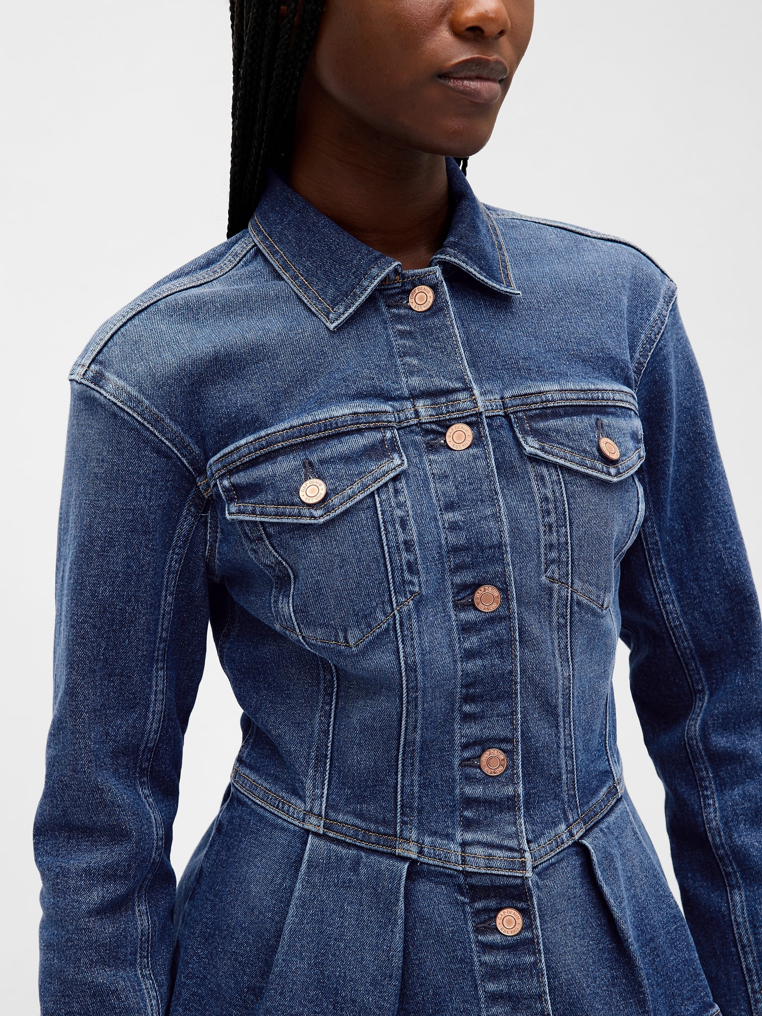 Denim Peplum Jacket