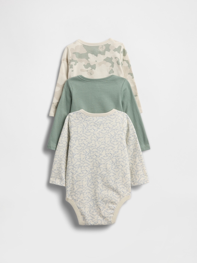 はじめてのお気に入り オーガニックコットン ボディスーツ 3枚セット (ベビー)-1