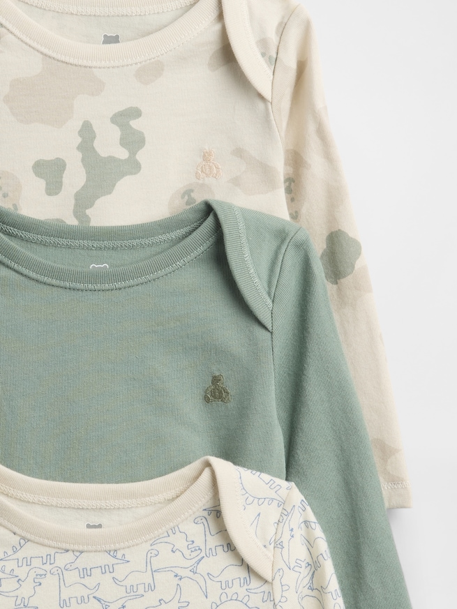 はじめてのお気に入り オーガニックコットン ボディスーツ 3枚セット (ベビー)-2