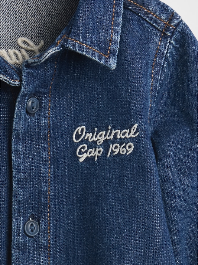 デニム くまさん GAPロゴ カバーオール (ベビー)-2