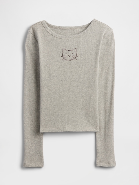Kids Ribbed Pointelle T-Shirt