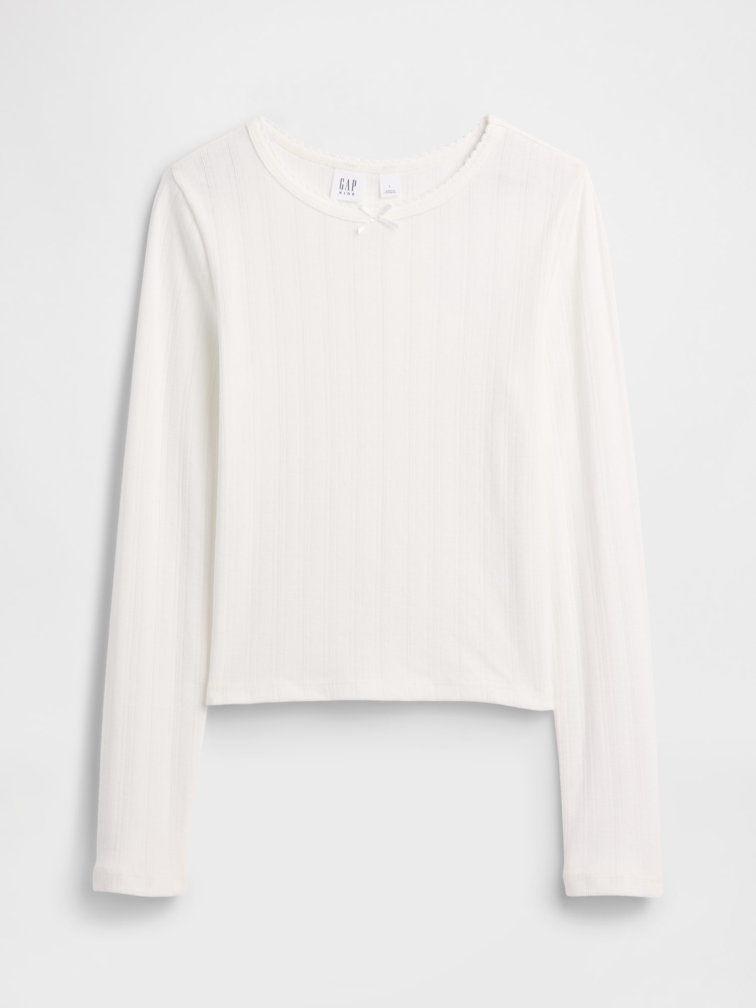 Kids Ribbed Pointelle T-Shirt