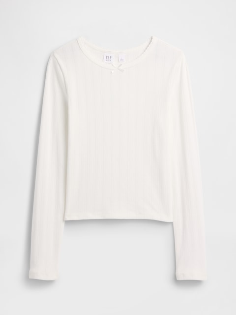 Kids Ribbed Pointelle T-Shirt