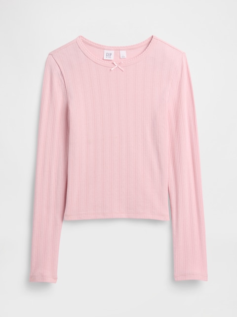 Kids Ribbed Pointelle T-Shirt