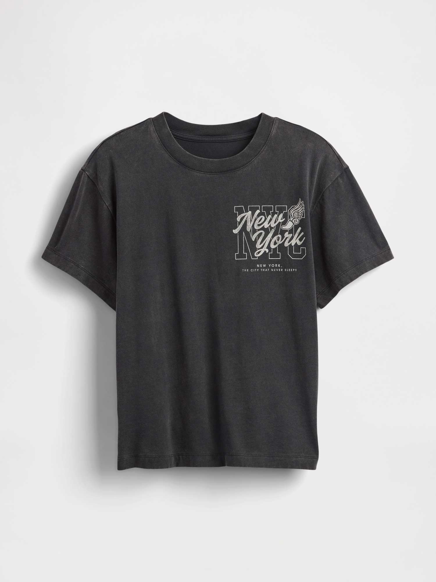 リラックスフィット NYC グラフィックTシャツ-4