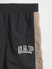リサイクルナイロン100% リラックス GAPロゴ ジョガーパンツ (キッズ)-4