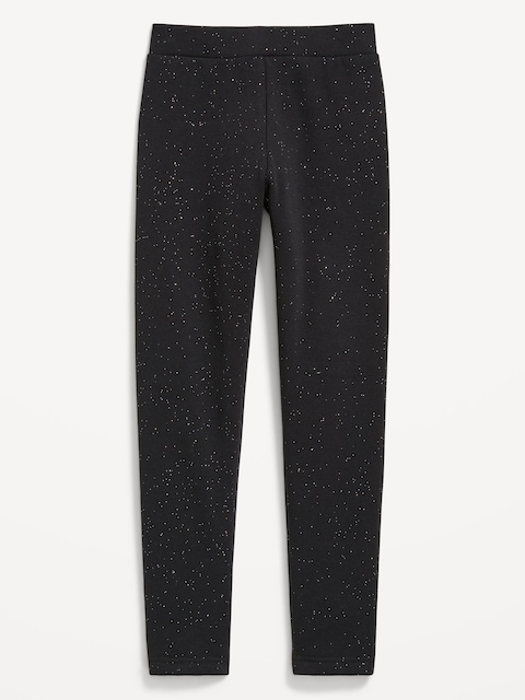 High-Waisted Full-Length Fleece Leggings for Girls