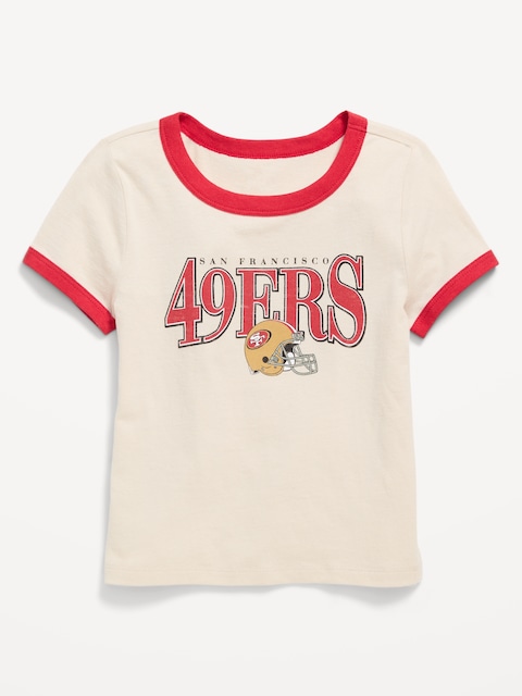 San Francisco 49ers Fitted Graphic Ringer T-Shirt for Girls