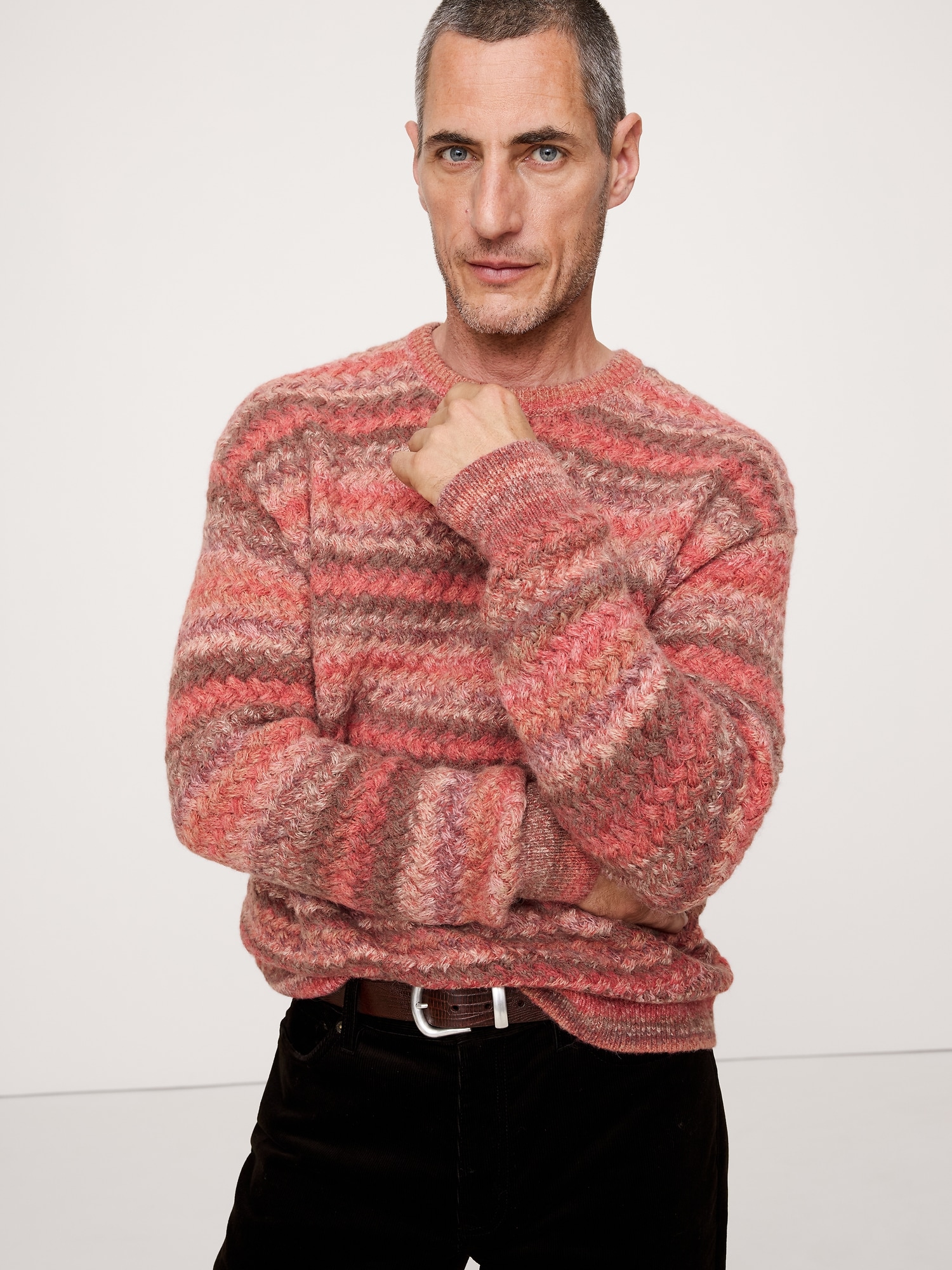 CHANDAIL RAS DU COU TEINT PAR ESPACEMENT