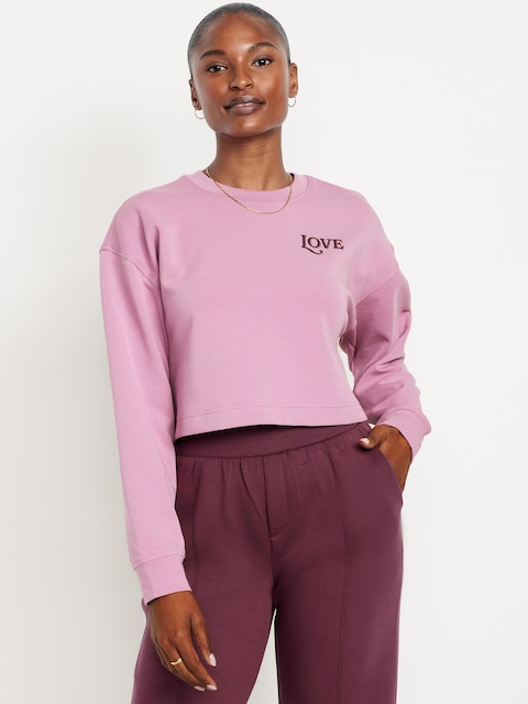 Dynamic Fleece Oversized Crop Sweatshirt