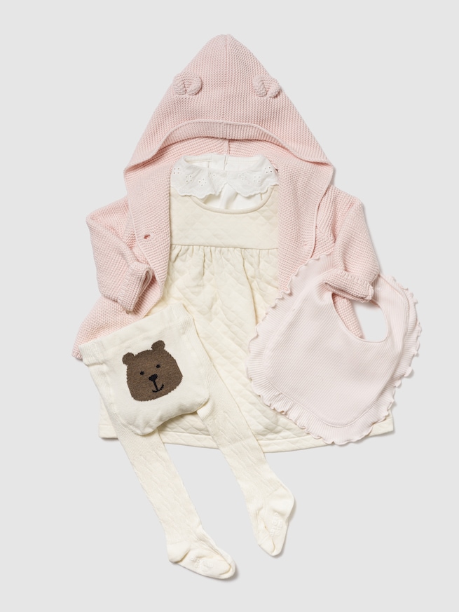 キルティング ジャンパースカートセット（ベビー）-1