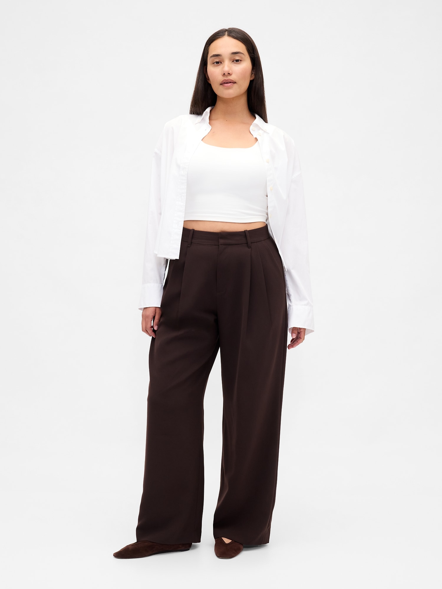 Curvy 365 High Rise Pleated Trousers