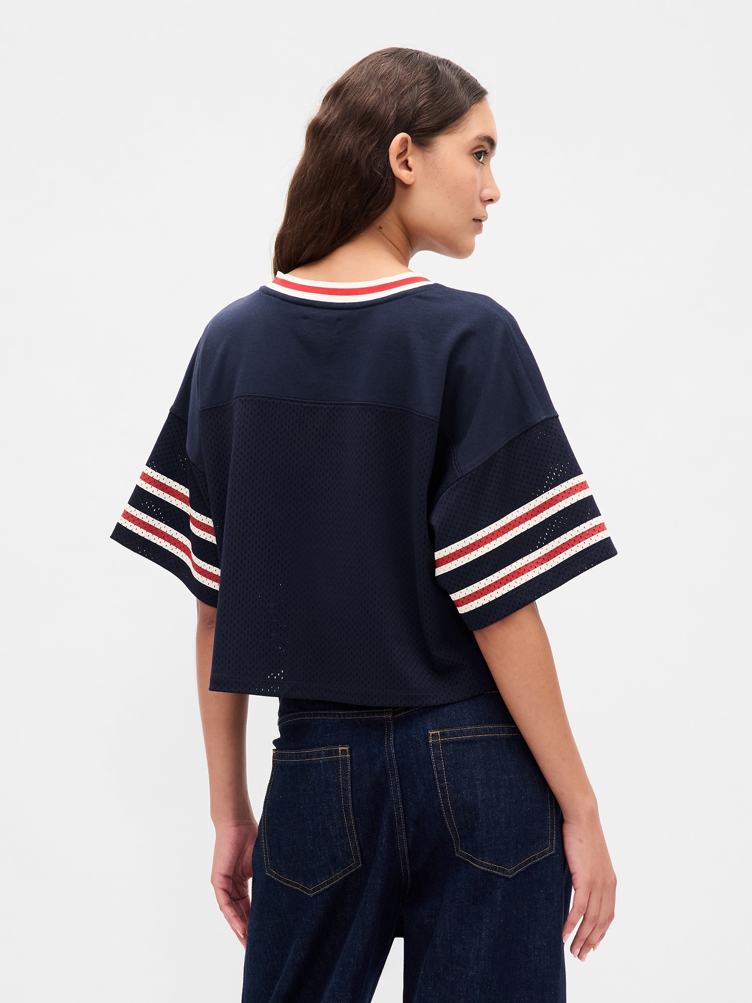 オーガニックコットン クロップド ジャージーTシャツ-2
