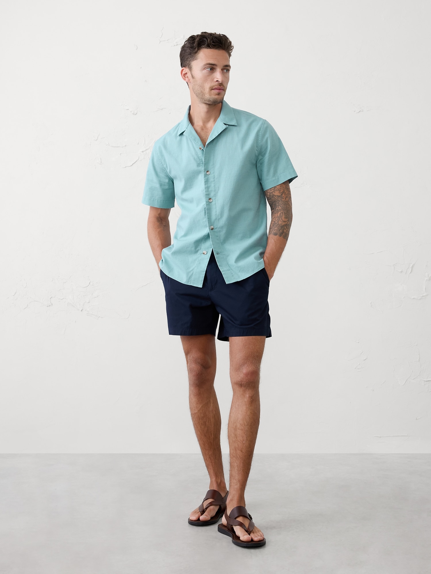 Standard-Fit Sunset Resort Shirt