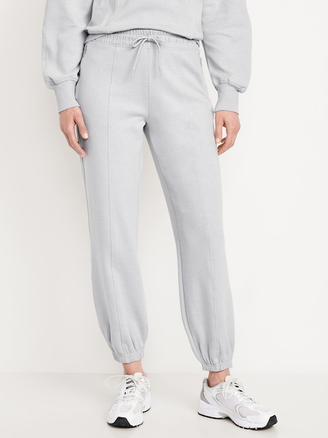 High-Waisted Dynamic Fleece Sweatpants - Faux