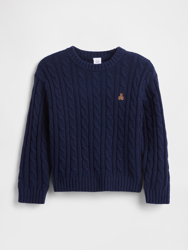 CashSoft カシミヤタッチ ケーブルニットセーター (幼児・ベビー)-0