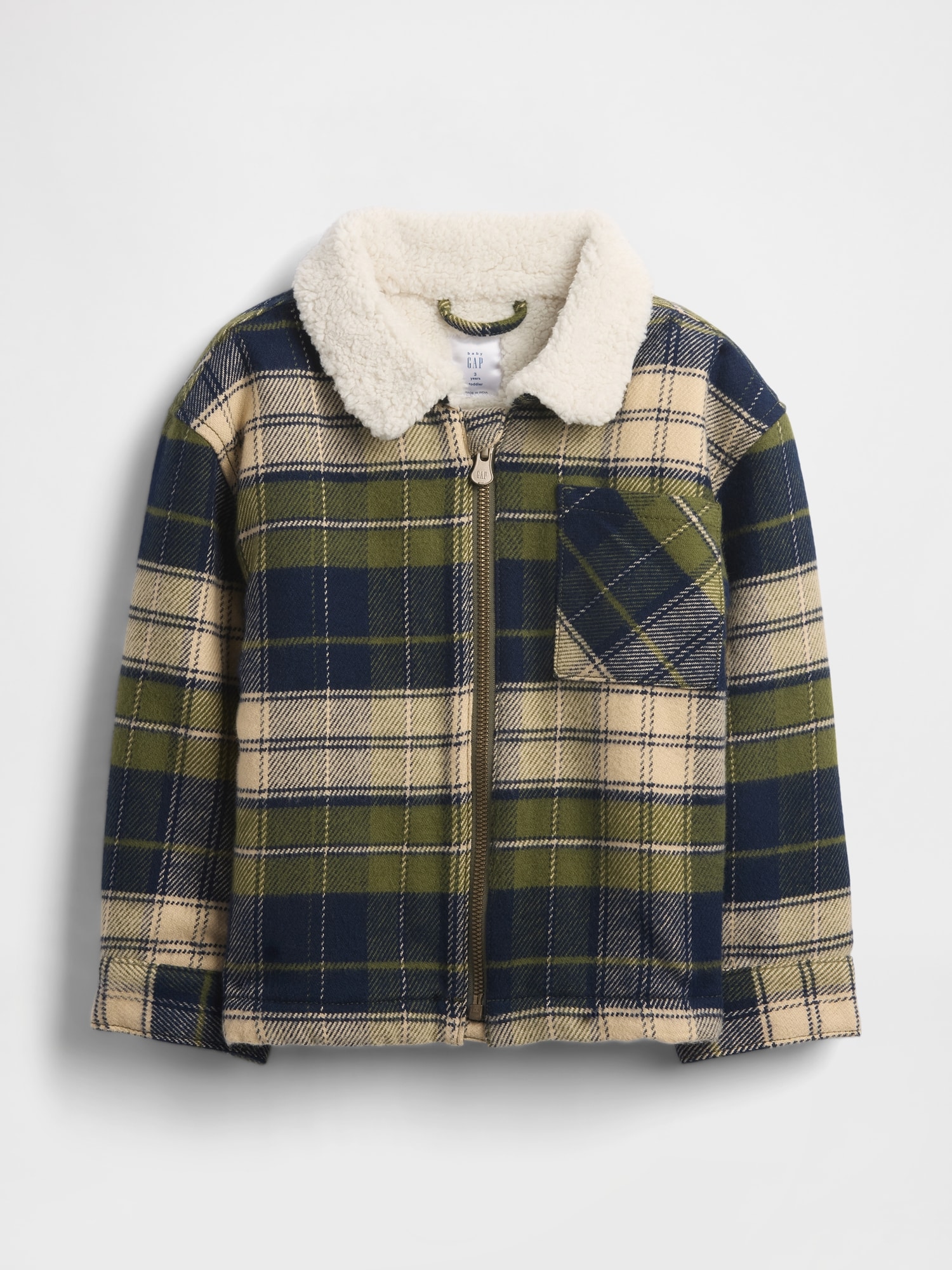 Baby & Toddler Sherpa-Lined Flannel Shirt Jacket