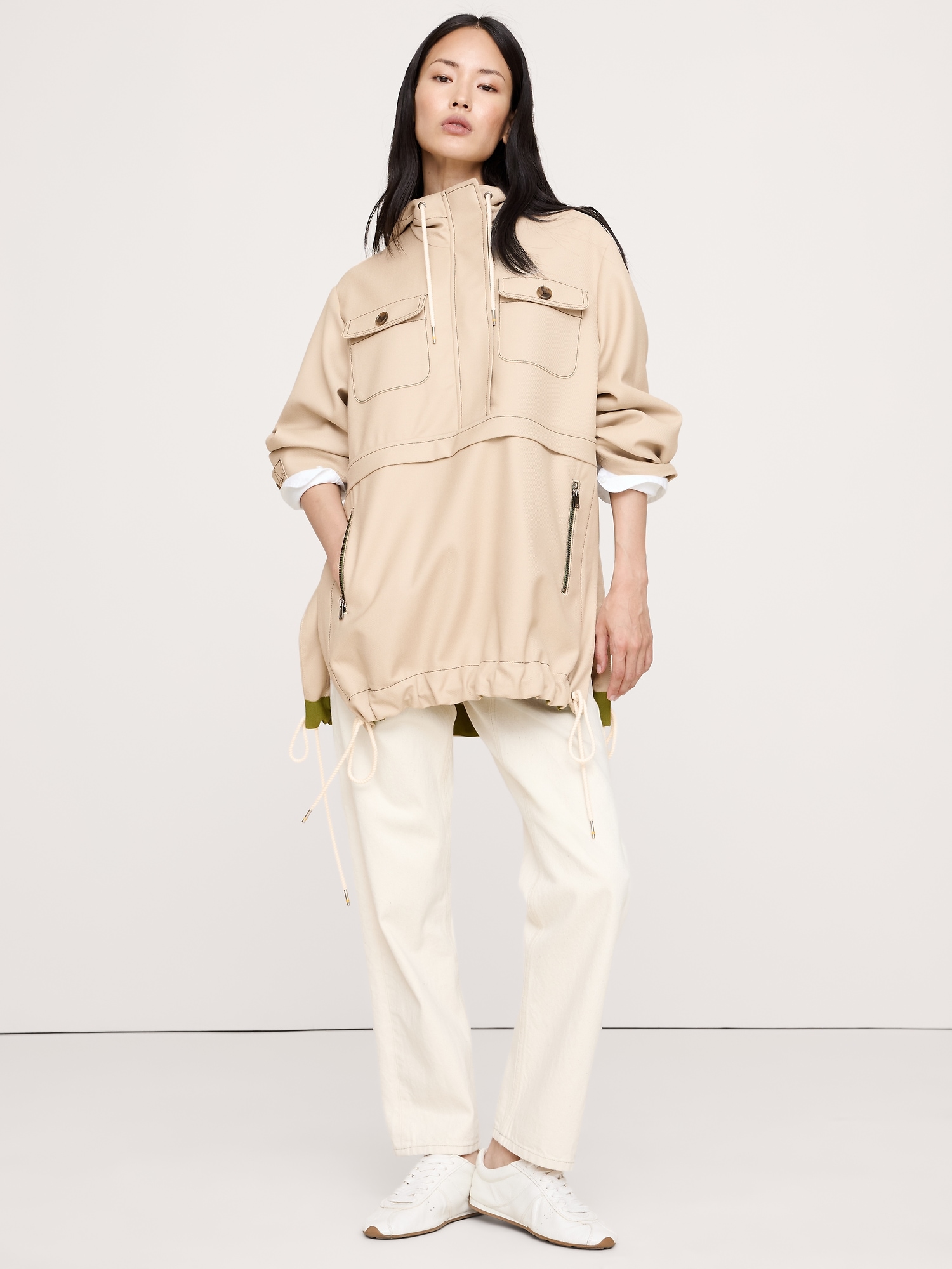 HAUT UTILITAIRE SURDIMENSIONNÉ EN LAINE ITALIENNE