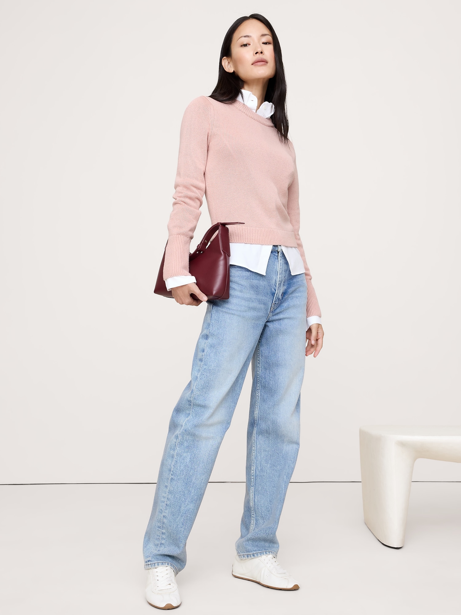 CHANDAILS RÉTRÉCIS EN MÉLANGE DE COTON ET SOIE