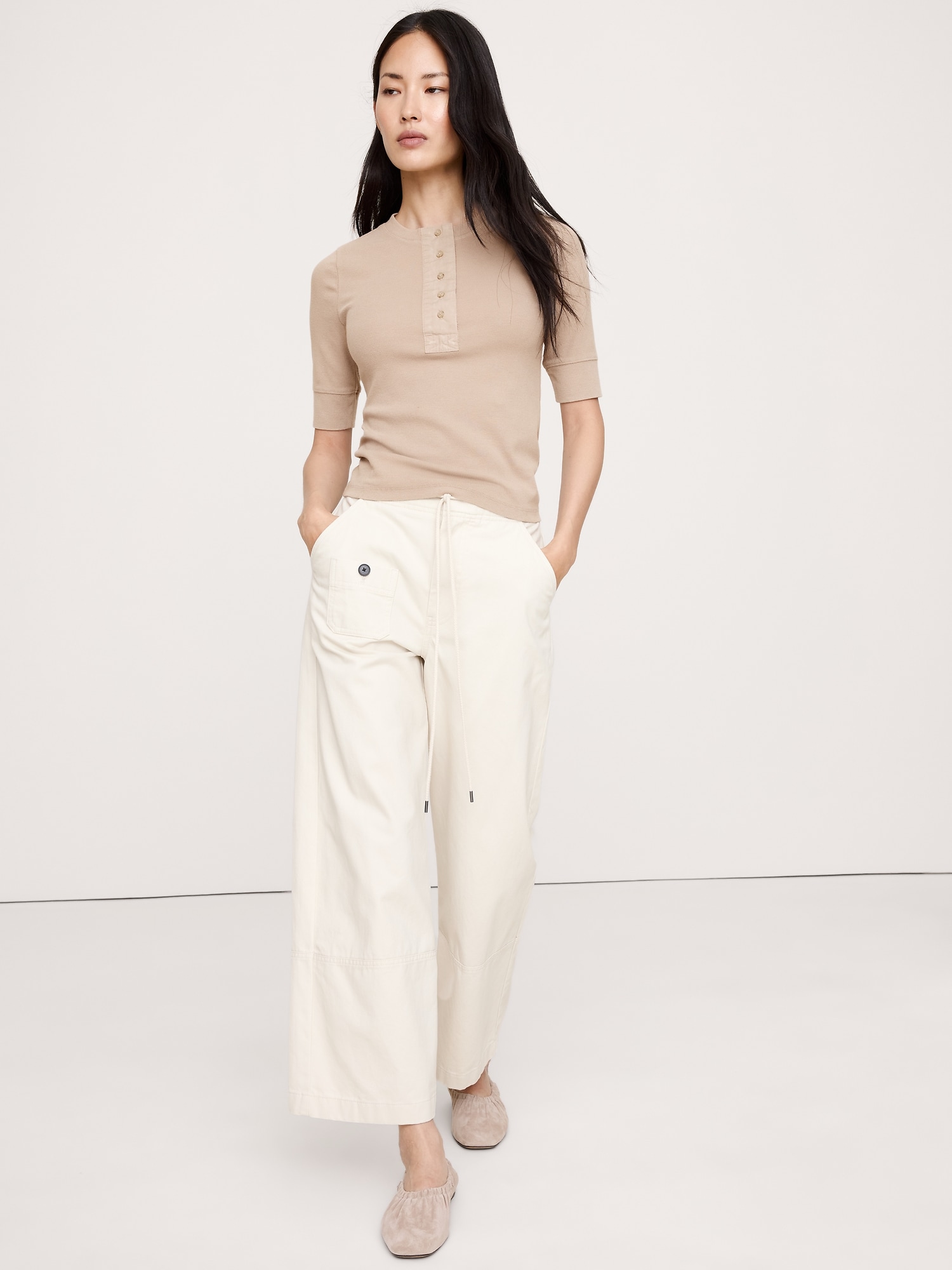 Ribbed Henley