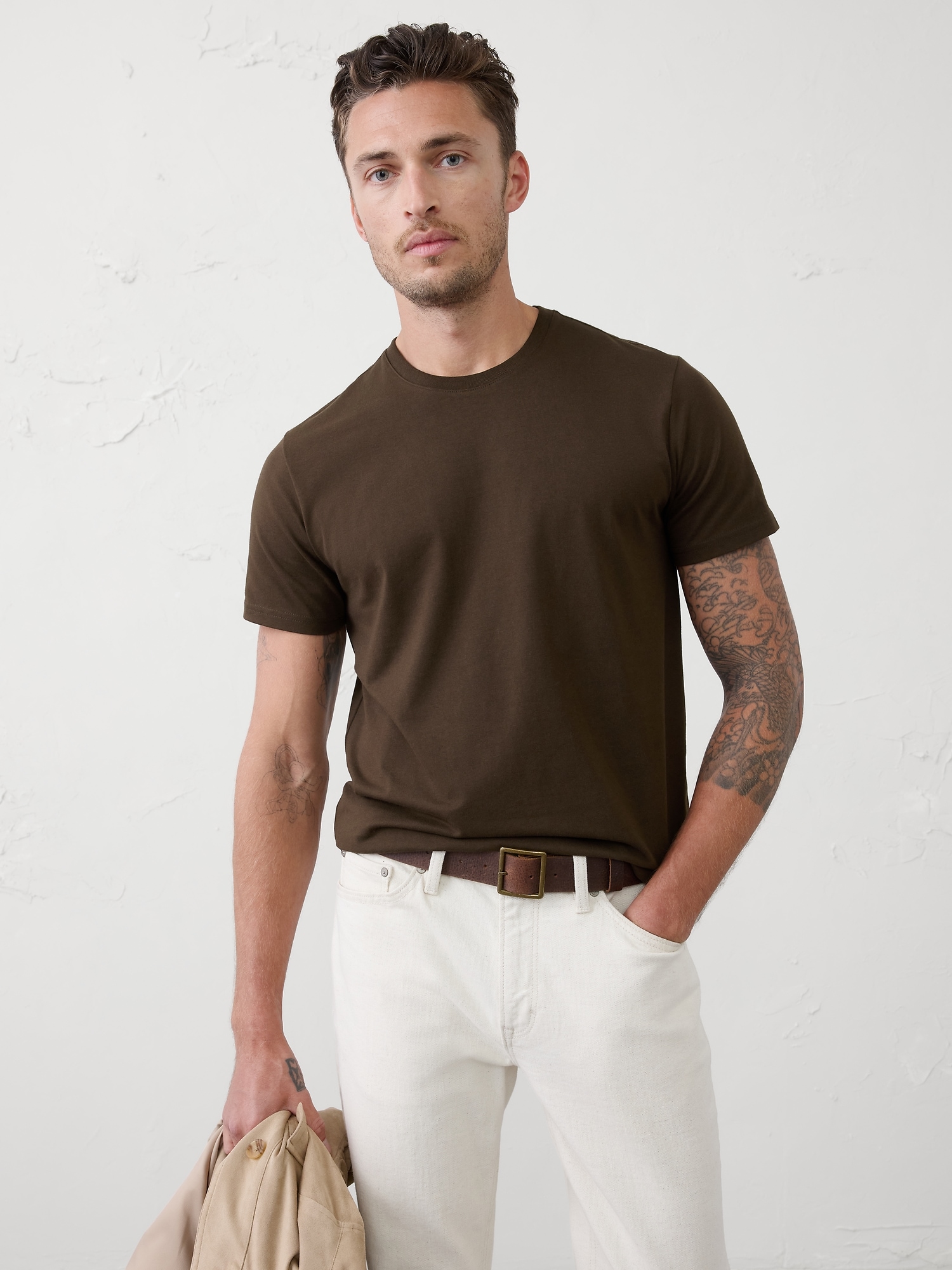 Standard-Fit Premium Wash Crew-Neck T-Shirt