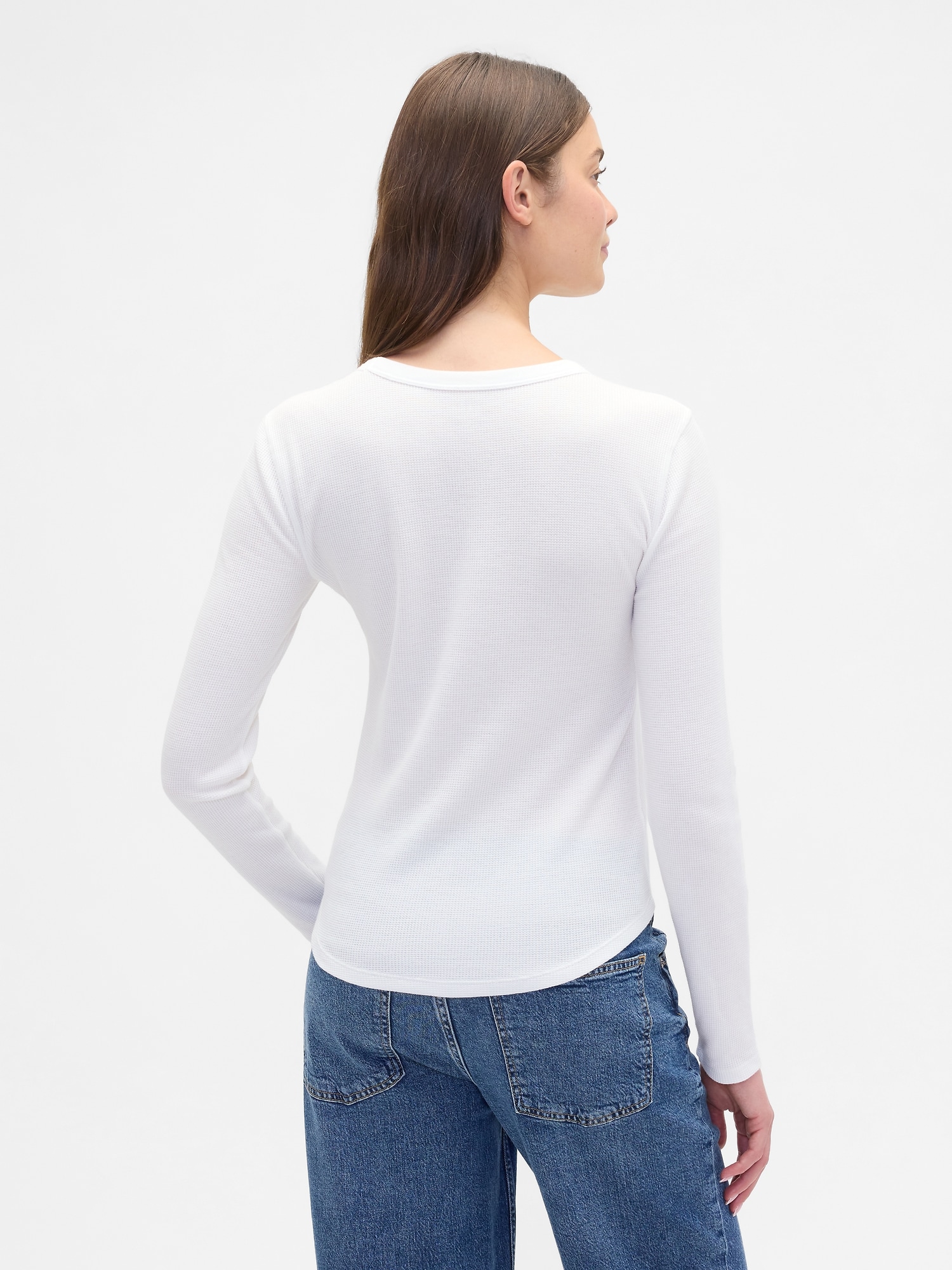 ワッフルニット クルーネックTシャツ-1