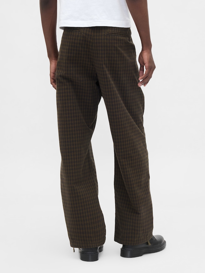 プレイド タック入りパンツ-3