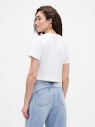 Gap &times; B&Eacute;IS オーガニックコットン ヴィンテージソフト クロップド グラフィックTシャツ-2