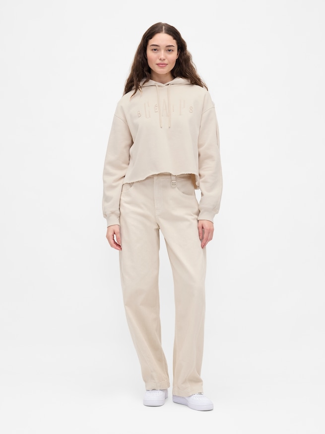 Gap × BÉIS オーバーサイズ クロップドパーカー-1