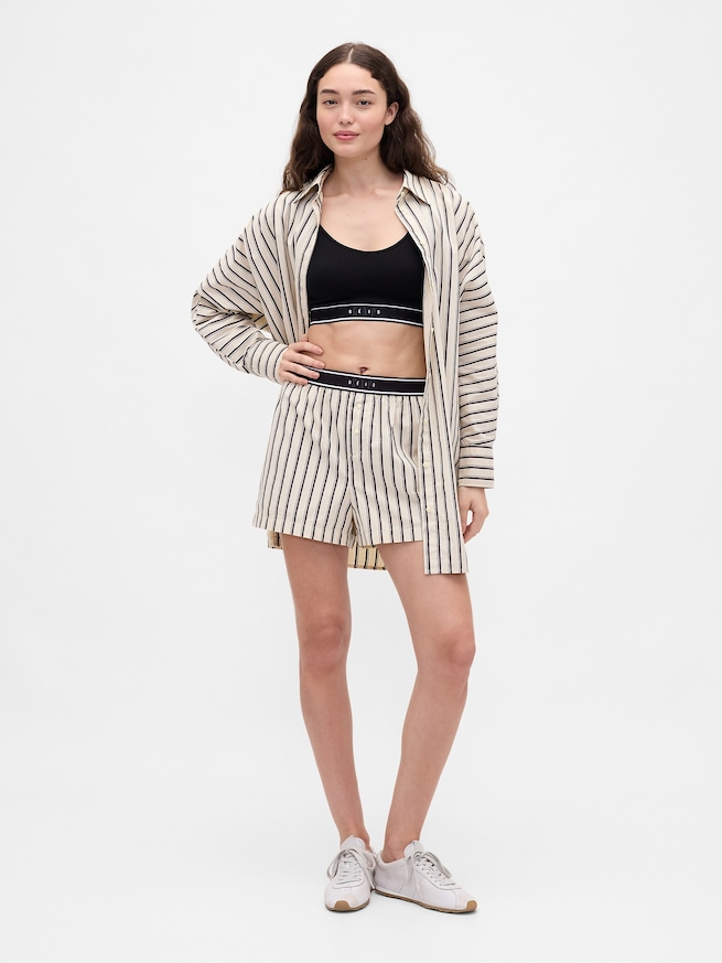 Gap × BÉIS ポプリン ボクサーショートパンツ-0