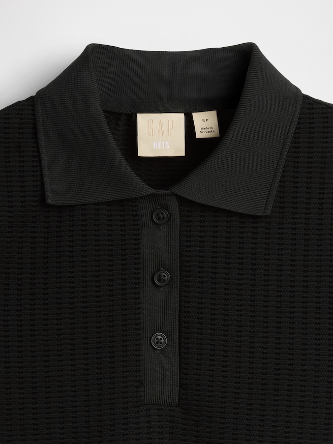 Gap × BÉIS シームレス クロップド ポロシャツ-3