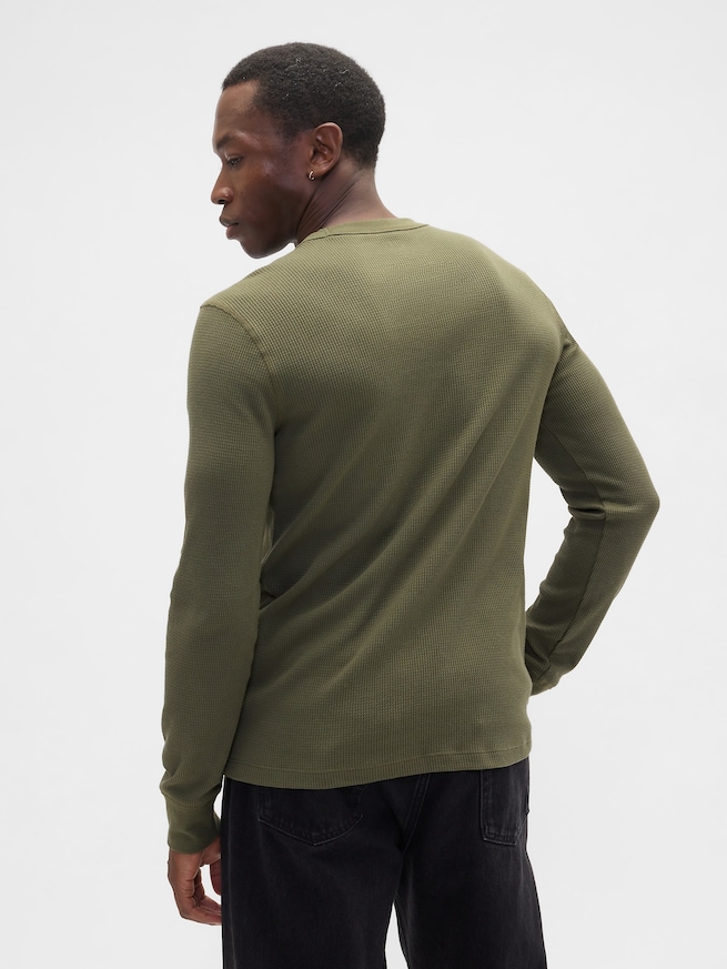 ワッフルニット クルーネックTシャツ-1