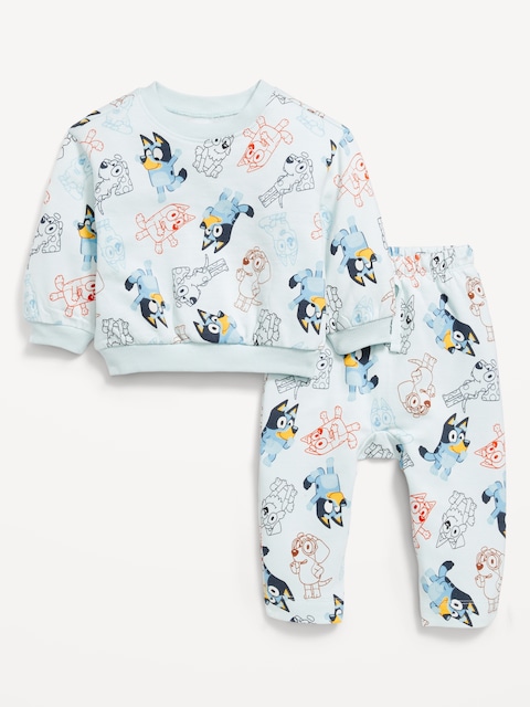 ENSEMBLE DE CHANDAIL EN COTON OUATÉ À IMPRIMÉ BLUEY™ ET PANTALON POUR BÉBÉ