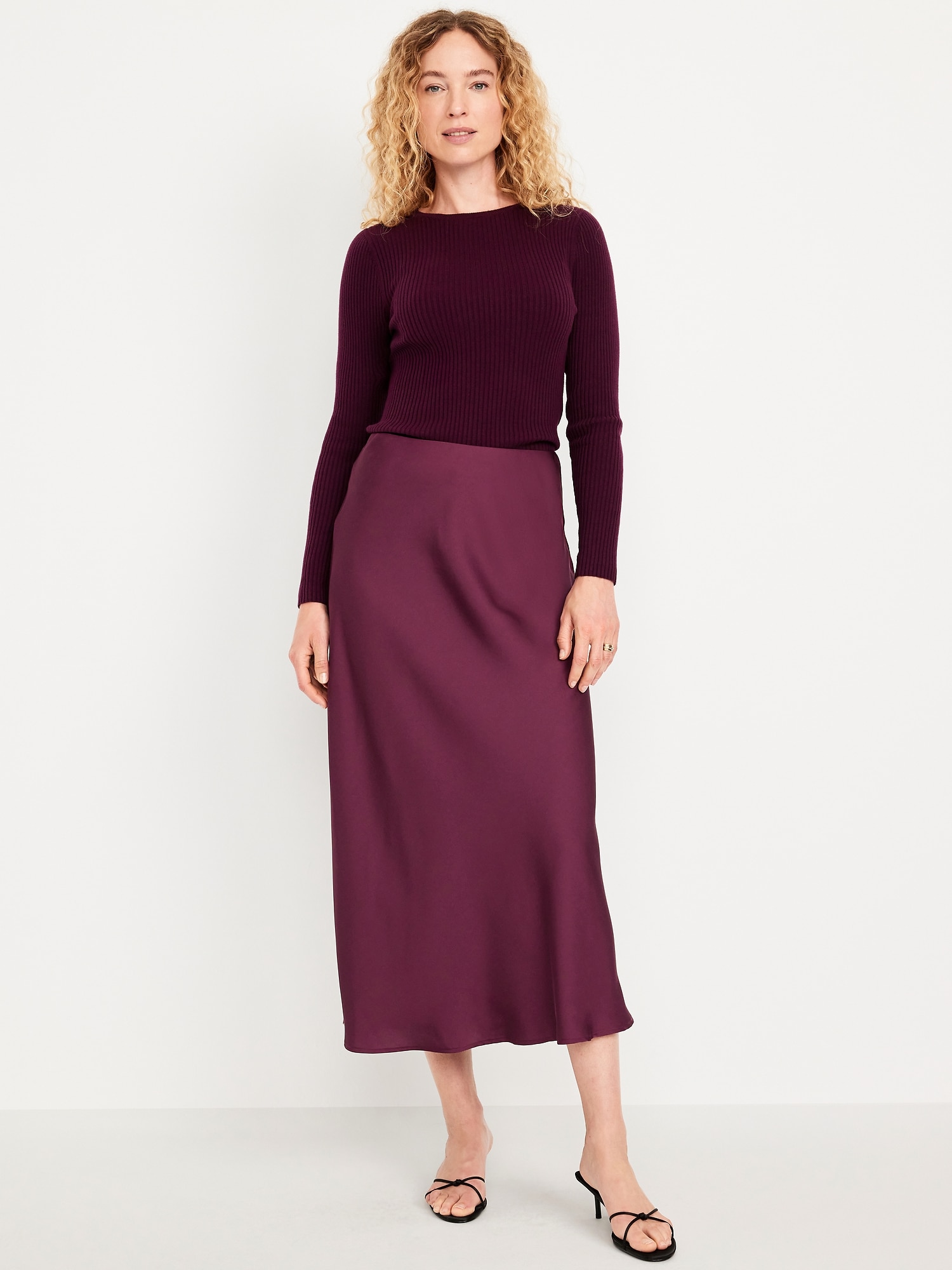 JUPE LONGUE EN SATIN