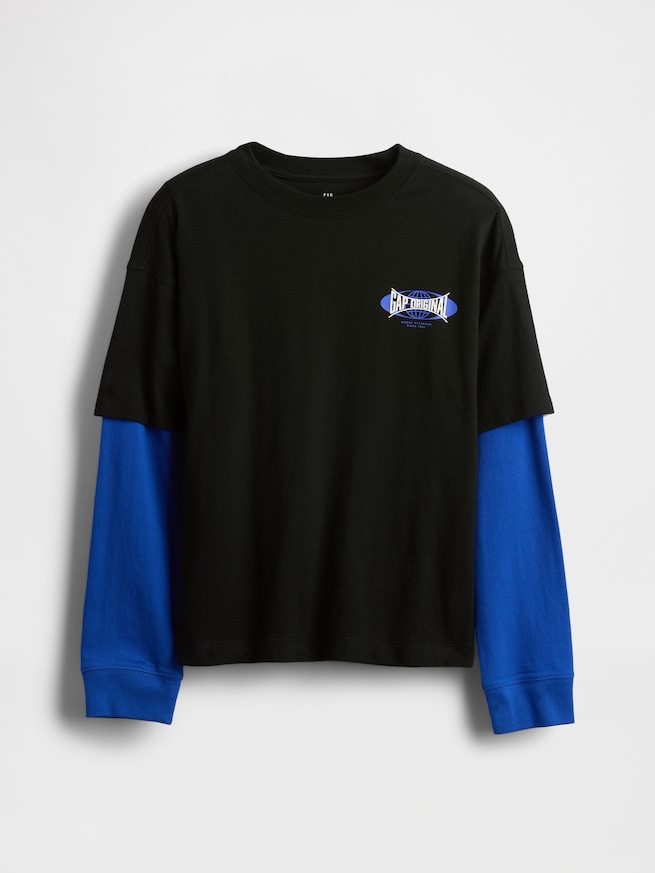 2in1 グラフィックTシャツ (キッズ)-0