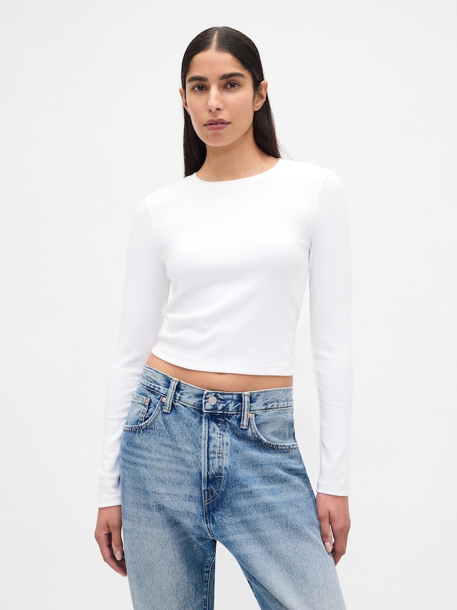 モダン クロップドTシャツ-0