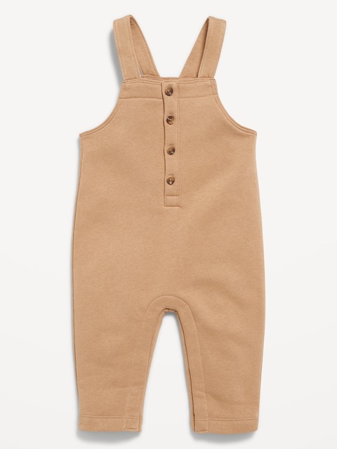 Fleece Button-Front Overalls for Baby
