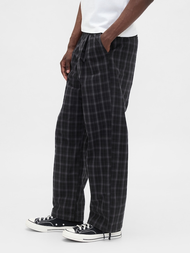 プレイド タック入りパンツ-2