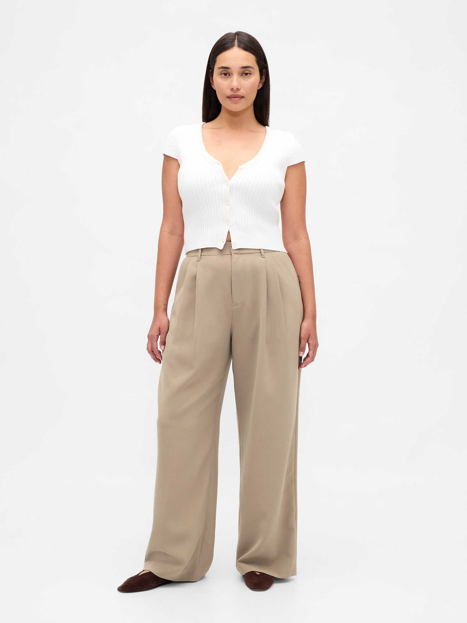 Curvy 365 High Rise Pleated Trousers
