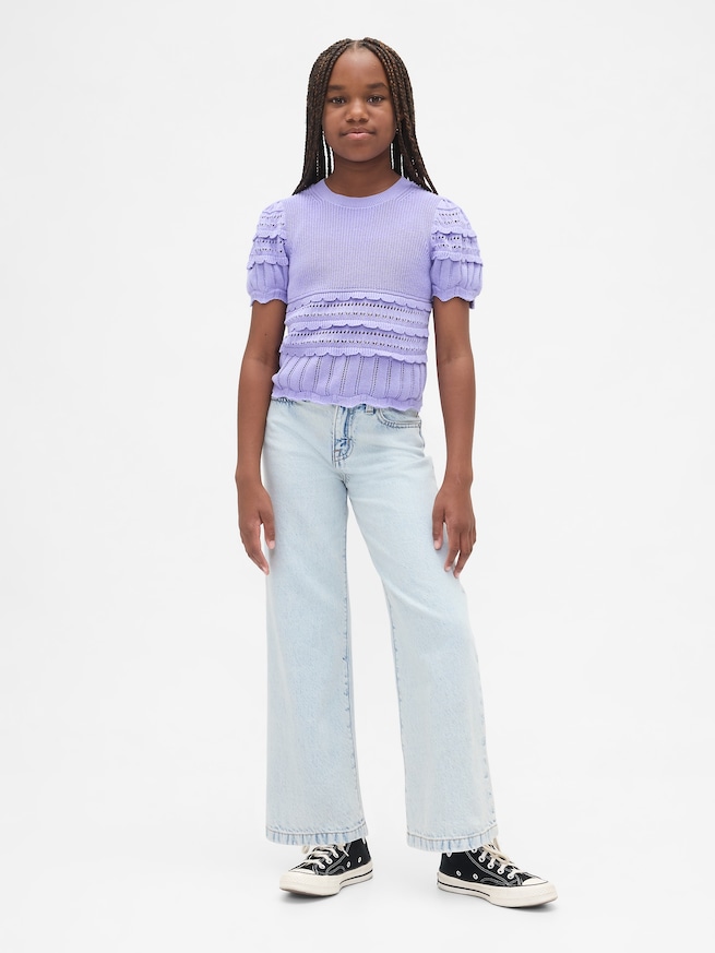 スカラップ ミックスステッチ セーター (キッズ)-3